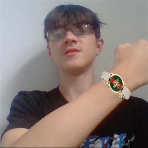 on my wrist gucci on my chest supreme